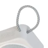 Pep Mini Speaker - Braided grey and white carry loop