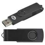 Swivel USB Flash Drive  - Black/Black
