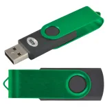 Swivel USB Flash Drive  - Black/Green