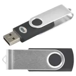 Swivel USB Flash Drive  - Black/Silver