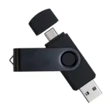 Swivel USB Flash Drive Dual 8GB - Black 2
