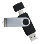 Swivel USB Flash Drive Dual 8GB - Silver 2