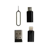 PowerFlex Retractable Cable Set - Adaptors Black