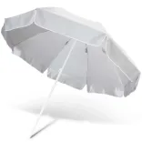 Bahama Beach umbrella in white, open profile view