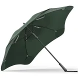 Underside view of BLUNT Classic umbrella in forest green showing frame structure