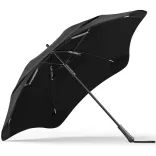 Underside view of BLUNT Classic umbrella in ink black showing frame structure