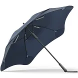 Underside view of BLUNT Classic umbrella in midnight navy showing frame structure