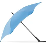 Side view of BLUNT Classic umbrella in sky blue with black handle