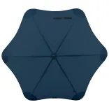 Overhead view of BLUNT Coupe umbrella in navy colour showing its six-panel canopy design