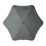 Top view of BLUNT Exec umbrella in storm grey showing six-panel canopy
