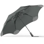 Underside view of BLUNT Metro Umbrella in storm grey showing reinforced frame and tensioned canopy