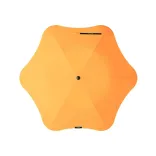 Top-down view of BLUNT Metro Umbrella in mango orange showing full six-panel canopy