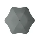 Top view of BLUNT Metro Umbrella in storm grey with six-panel canopy and black centre tip