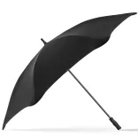 Side view of black BLUNT Sport umbrella showing curved canopy and straight handle