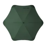 Top view of forest green BLUNT Sport umbrella with six-panel canopy and rounded reinforced edges