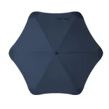 Top view of navy BLUNT Sport umbrella with six-panel canopy and rounded reinforced edges