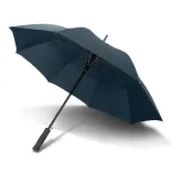 Cirrus umbrella in navy with straight handle, open underside view
