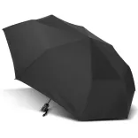 Dew Drop umbrella in black, open profile view