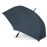 Hydra Sports umbrella in navy, open profile view with black handle and tip