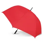 Hydra Sports umbrella in red, open profile view with black handle and tip