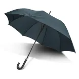Pegasus Hook umbrella in navy, open with curved handle