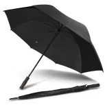 Pro-Am umbrella in black, open with matching closed view