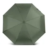 RPET Compact umbrella in olive, top view showing full canopy