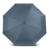 RPET Compact umbrella in petrol blue, top view showing full canopy