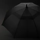 Swiss Peak Tornado 58cm Umbrella feature image showing black vented canopy against dark background