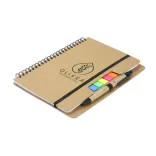 Kraft Notebook with Notes and Flags — Branding
