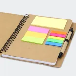 Kraft Notebook with Notes and Flags — Notes and Flags