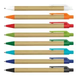 Kraft Notebook with Notes and Flags — Pen Colours