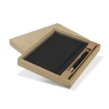 Omega Fashion Notebook and Pen Gift Set — Black
