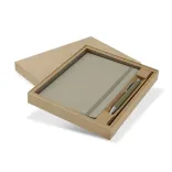 Omega Fashion Notebook and Pen Gift Set — Ecru