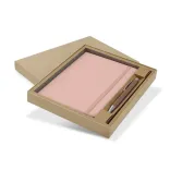 Omega Fashion Notebook and Pen Gift Set — Peach