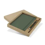 Omega Fashion Notebook and Pen Gift Set — Olive