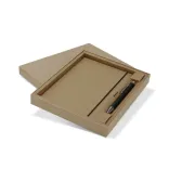Kraft Notebook and Pen Gift Set — Black Pen