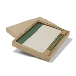 Paulo Notebook and Pen Gift Set — Olive/Sage