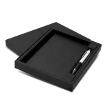 Genoa Notebook and Pen Gift Set — Black