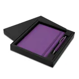 Omega Notebook and Pen Gift Set — Purple
