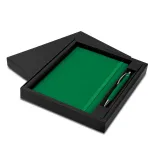 Omega Notebook and Pen Gift Set — Dark Green