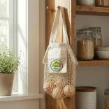 Cotton Mesh Foldaway Tote Bag - Small — Feature