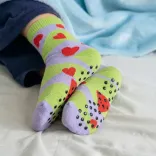 Pixel Knitted Bamboo Grip Socks — Feature