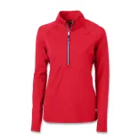 Cutter & Buck Adapt Womens Half Zip — red