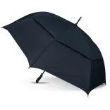 Trident Sports Umbrella in solid navy colour shown open at side angle